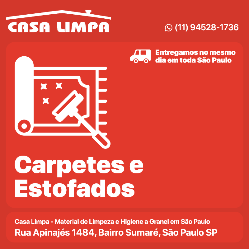 Limpa Carpete. Carpetes e Estofados Casa Limpa em São Paulo. Entrega no mesmo dia. Rua Apinajés 1484, Sumaré.