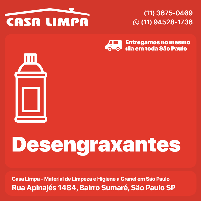 Limpa Tudo Azul (Desengraxante BL). Desengraxantes Casa Limpa em São Paulo. Entrega no mesmo dia. Rua Apinajés 1484, Sumaré.