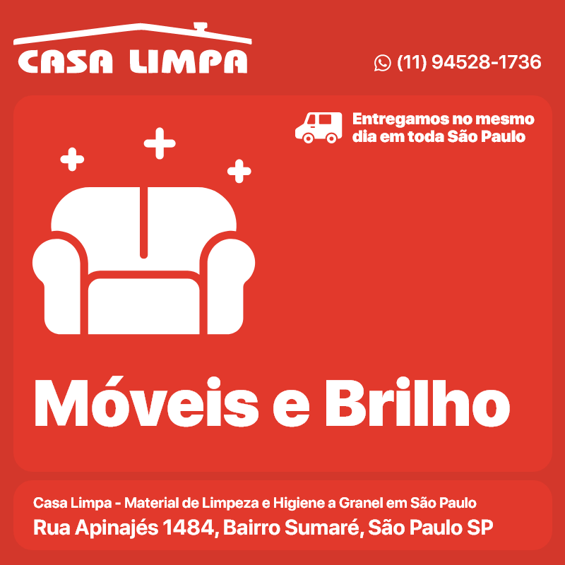 Lustra Móveis. Móveis e Brilho Casa Limpa em São Paulo. Entrega no mesmo dia. Rua Apinajés 1484, Sumaré.