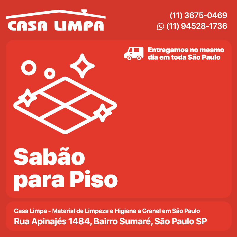 Vim Comum (Sabão para Piso). Sabão para Piso Casa Limpa em São Paulo. Entrega no mesmo dia. Rua Apinajés 1484, Sumaré.