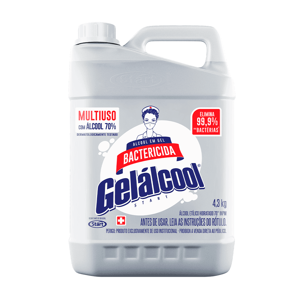 Álcool em Gel 70 para limpeza Gelálcool 4,3kg. Categoria Produtos de Limpeza. Subcategoria Limpador Multiuso. Marca Start. Quantidade 4,3kg. Casa Limpa em São Paulo, Rua Apinajés 1484, Sumaré.
