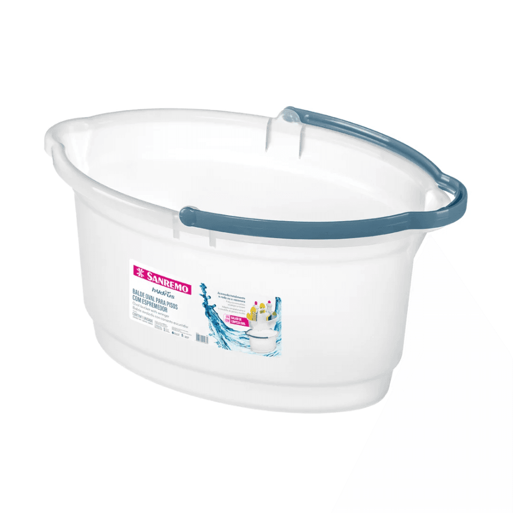 Balde Oval Translúcido 14 litros Sanremo 237. Categoria Acessórios para Limpeza. Subcategoria Balde Plástico. Marca Sanremo. Quantidade 1. Casa Limpa em São Paulo, Rua Apinajés 1484, Sumaré.