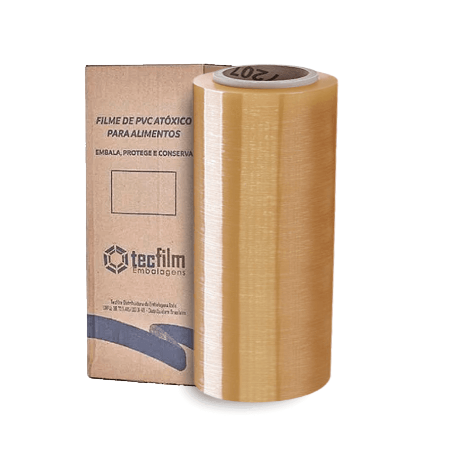 Bobina de Filme PVC 30 cm x 11 micras x 1000 m Tecfilm - 1 unidade. Categoria Descartáveis e Embalagens. Subcategoria Filme PVC. Marca Tecfilm. Quantidade 1. Casa Limpa em São Paulo, Rua Apinajés 1484, Sumaré.