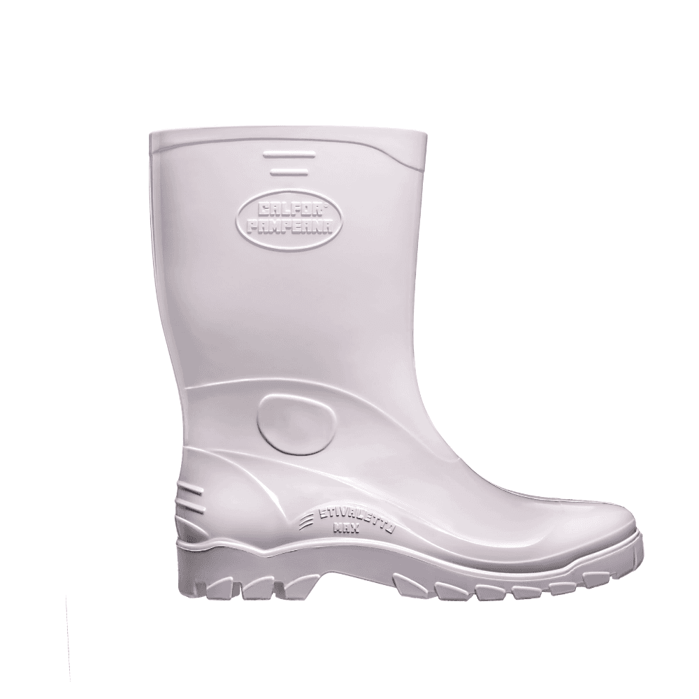 Bota de PVC com Forro branca Cano Médio 40 Calfor Stivatto Max. Categoria EPI. Subcategoria Botas. Marca Stivaletto Max. Quantidade 1. Casa Limpa em São Paulo, Rua Apinajés 1484, Sumaré.