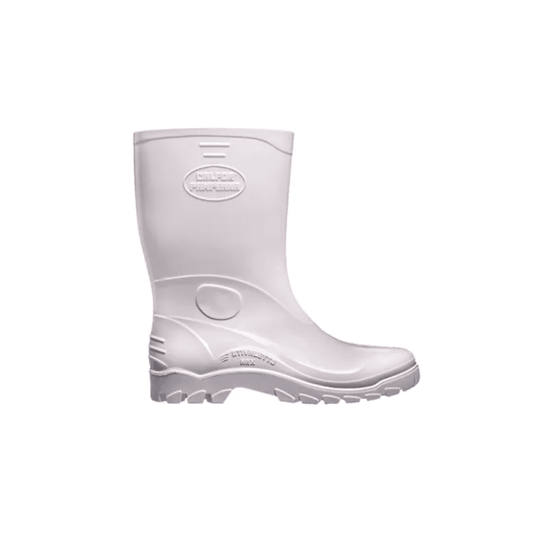 Bota de PVC com Forro branca Cano Médio 41 Calfor Stivatto Max. Categoria EPI. Subcategoria Botas. Marca Stivaletto Max. Quantidade 1. Casa Limpa em São Paulo, Rua Apinajés 1484, Sumaré.