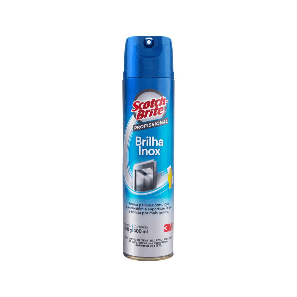 Brilha Inox Scotch Britre 400ml. Categoria Produtos de Limpeza. Subcategoria Polidor de Metais. Casa Limpa em São Paulo, Rua Apinajés 1484, Sumaré.