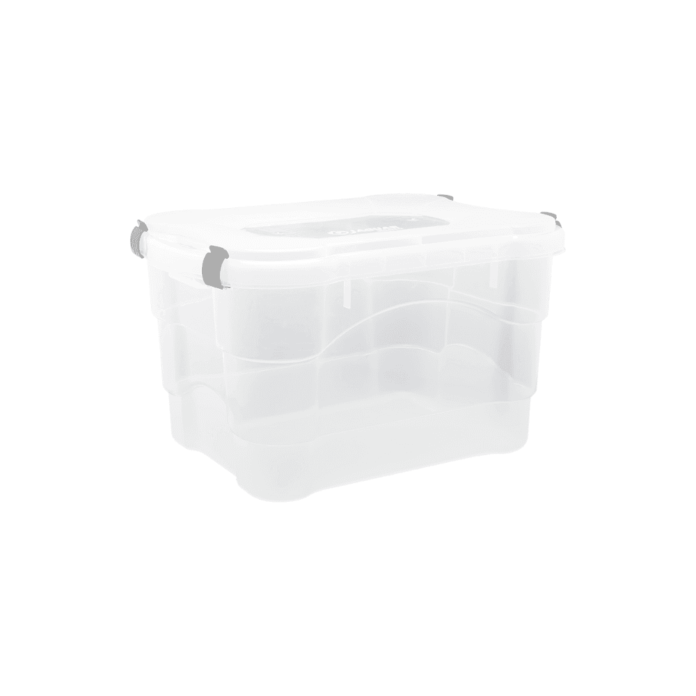 Caixa Organizadora 25L Jaguar. Categoria Utilidades. Subcategoria Caixas Organizadoras. Marca Jaguar. Quantidade 1. Casa Limpa em São Paulo, Rua Apinajés 1484, Sumaré.