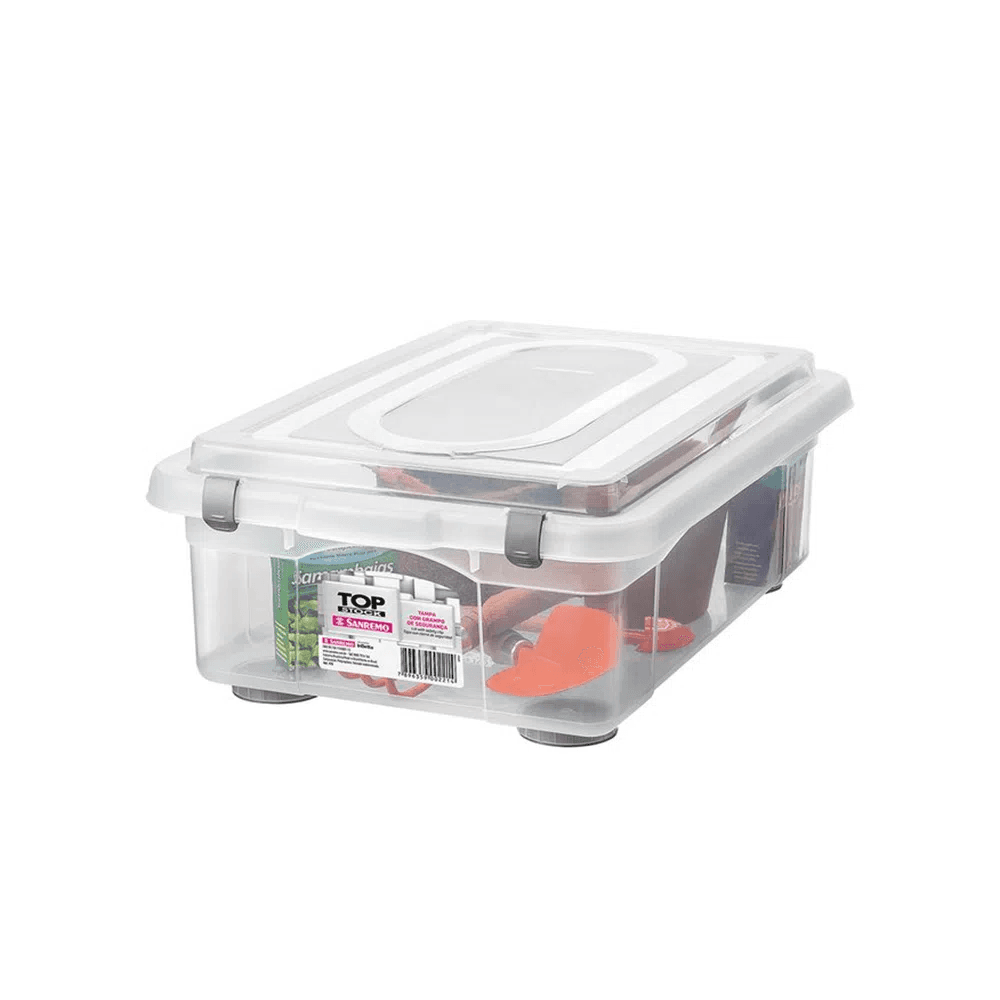 Caixa organizadora 28,2L Sanremo 970. Categoria Utilidades. Subcategoria Caixas Organizadoras. Marca Sanremo. Quantidade 1. Casa Limpa em São Paulo, Rua Apinajés 1484, Sumaré.