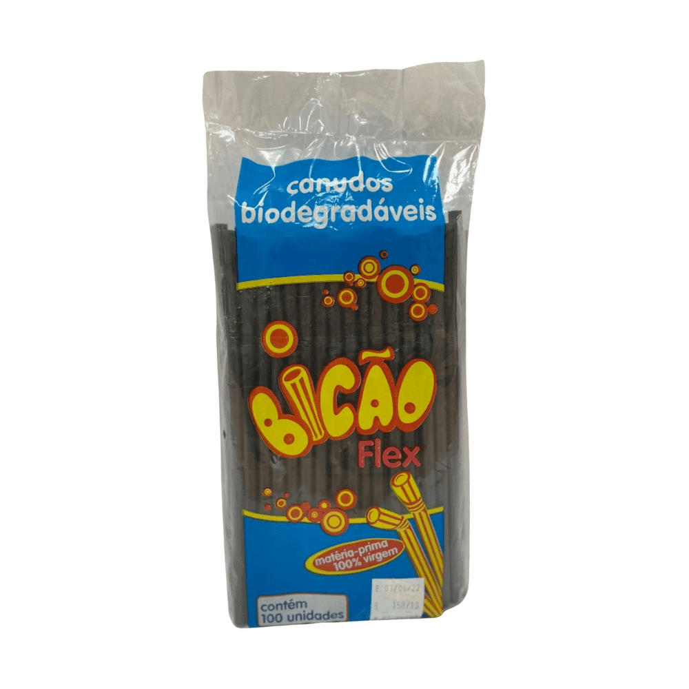 Canudo 6x190 mm Flexível Biodegradável Preto Bicão 100 unidades. Categoria Descartáveis e Embalagens. Subcategoria Canudos. Marca Bicão. Quantidade 100 Unidades. Casa Limpa em São Paulo, Rua Apinajés 1484, Sumaré.