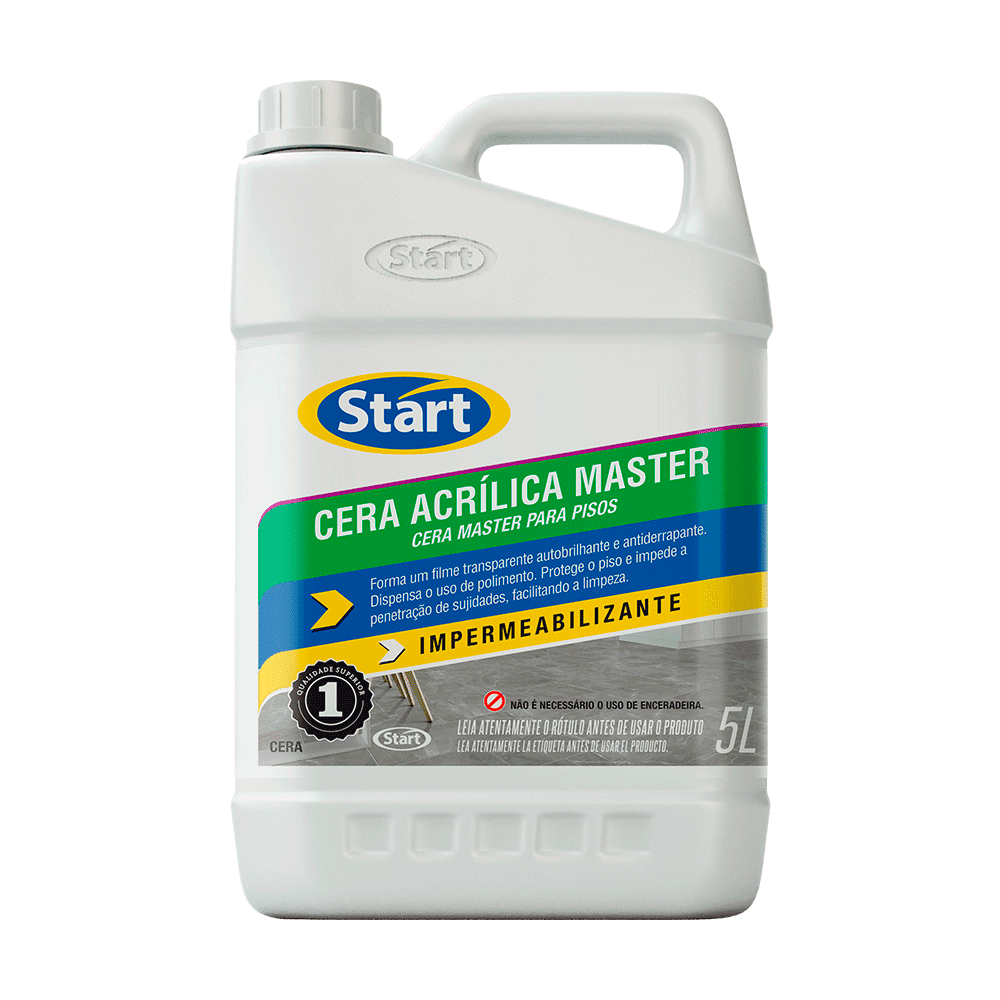 Cera Acrílica Start Master 5L. Categoria Produtos de Limpeza. Subcategoria Ceras para Piso. Marca Start. Quantidade 5L. Casa Limpa em São Paulo, Rua Apinajés 1484, Sumaré.