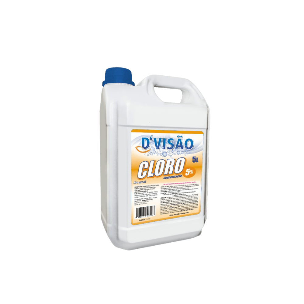 Cloro 5% D visão 5l. Categoria Produtos de Limpeza. Subcategoria Cloro. Quantidade 1. Casa Limpa em São Paulo, Rua Apinajés 1484, Sumaré.