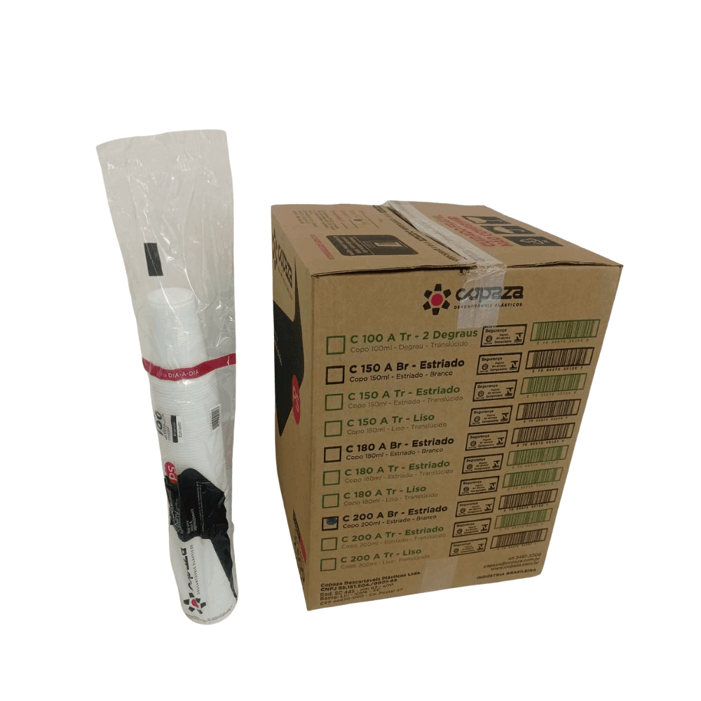 Copo 200ml Branco PS ABNT Copaza 2.500 unidades. Categoria Descartáveis e Embalagens. Subcategoria Copos Descartáveis. Marca Copaza. Quantidade 2500. Casa Limpa em São Paulo, Rua Apinajés 1484, Sumaré.