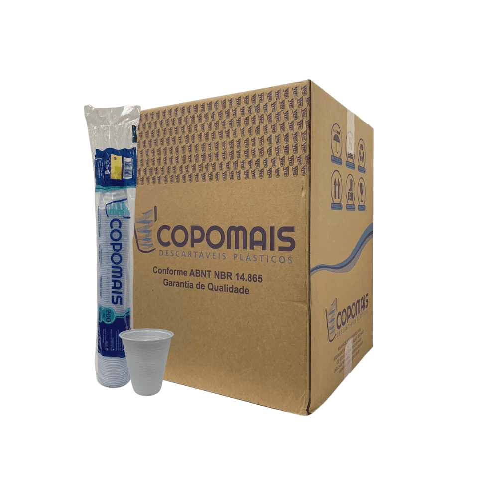 Copo 200ml Branco PS Copomais 2.500 unidades. Categoria Descartáveis e Embalagens. Subcategoria Copos Descartáveis. Marca Copomais. Quantidade 2500. Casa Limpa em São Paulo, Rua Apinajés 1484, Sumaré.