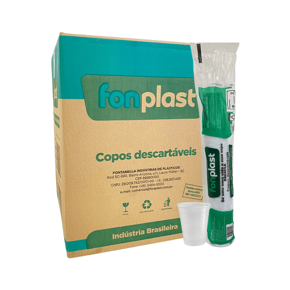 Copo 200ml Branco Ps Fonplast 2.500 unidades. Categoria Descartáveis e Embalagens. Subcategoria Copos Descartáveis. Marca Fonplast. Quantidade 2.500 unidades. Casa Limpa em São Paulo, Rua Apinajés 1484, Sumaré.
