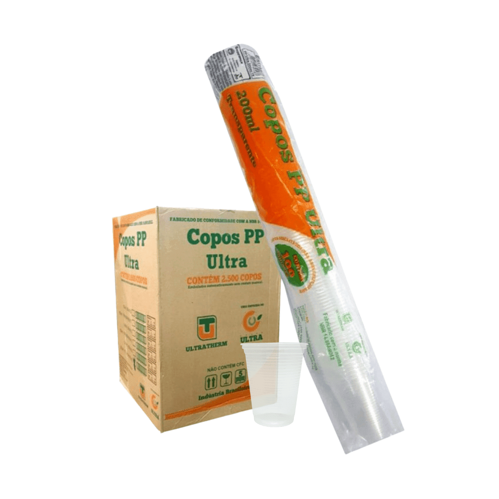 Copo 200ml Transparente PP Ultra 2.500 unidades. Categoria Descartáveis e Embalagens. Subcategoria Copos Descartáveis. Marca Ultra. Quantidade 2500. Casa Limpa em São Paulo, Rua Apinajés 1484, Sumaré.
