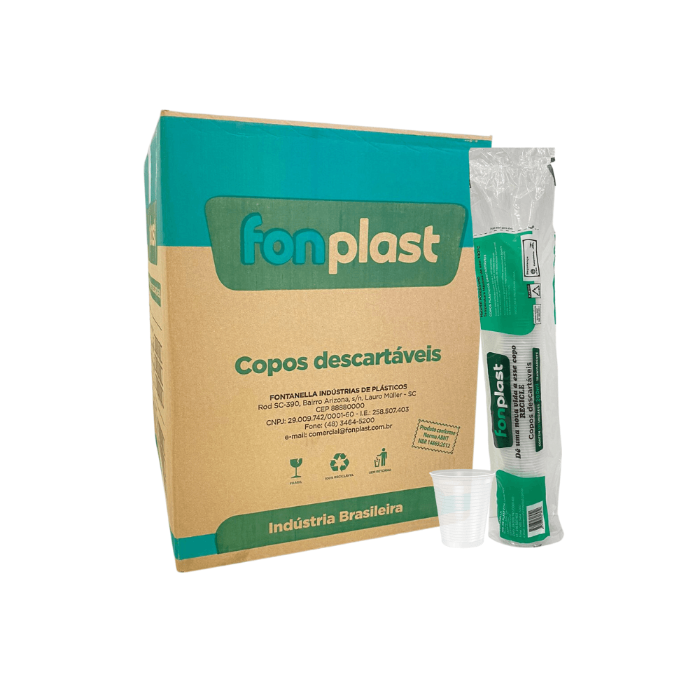 Copo 200ml Transparente PS Fonplast 2.500 unidades. Categoria Descartáveis e Embalagens. Subcategoria Copos Descartáveis. Marca Fonplast. Quantidade 2.500 unidades. Casa Limpa em São Paulo, Rua Apinajés 1484, Sumaré.