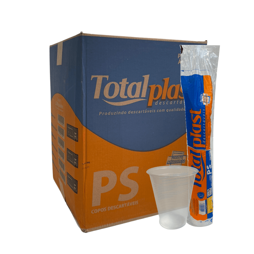 Copo 200ml Transparente PS Totalplast 2.500 unidades. Categoria Descartáveis e Embalagens. Subcategoria Copos Descartáveis. Marca Totalplast. Quantidade 2.500 unidades. Casa Limpa em São Paulo, Rua Apinajés 1484, Sumaré.
