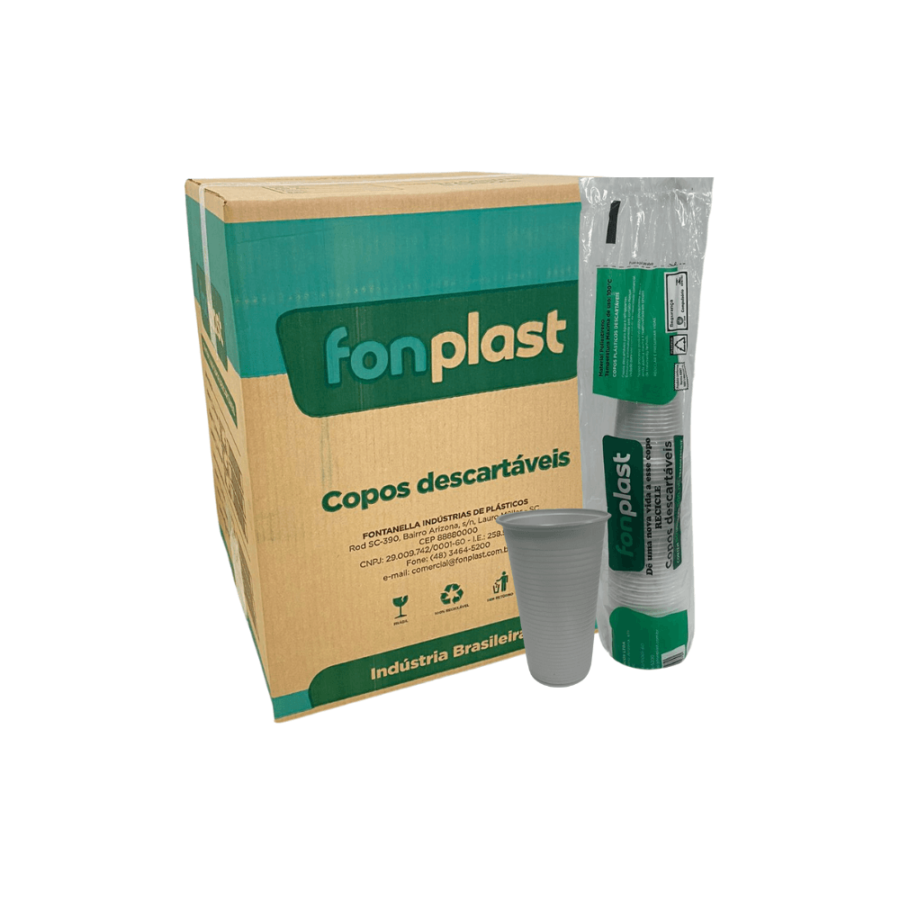 Copo 500ml Branco PS Fonplast 1.000 unidades. Categoria Descartáveis e Embalagens. Subcategoria Descartáveis. Marca Fonplast. Quantidade 1000. Casa Limpa em São Paulo, Rua Apinajés 1484, Sumaré.
