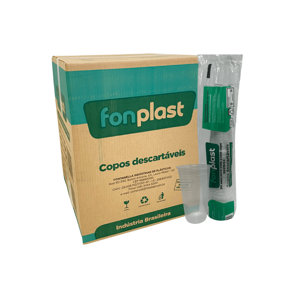 Copo 500ml Transparente PS Fonplast 1.000 unidades. Categoria Descartáveis e Embalagens. Subcategoria Descartáveis. Marca Fonplast. Quantidade 1000. Casa Limpa em São Paulo, Rua Apinajés 1484, Sumaré.
