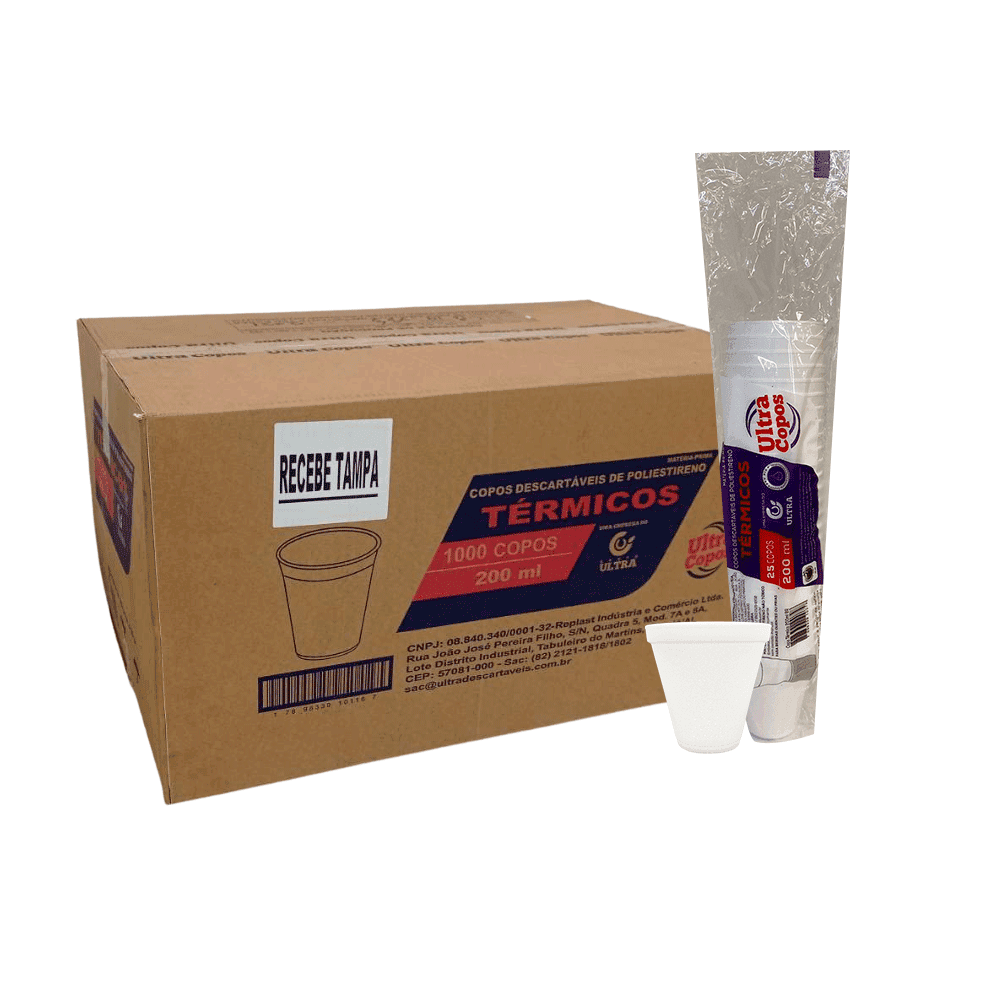 Copo de Isopor 200ml Térmico Replast Ultra 1.000 unidades. Categoria Descartáveis e Embalagens. Subcategoria Copos Descartáveis. Marca Replast. Quantidade 1000. Casa Limpa em São Paulo, Rua Apinajés 1484, Sumaré.