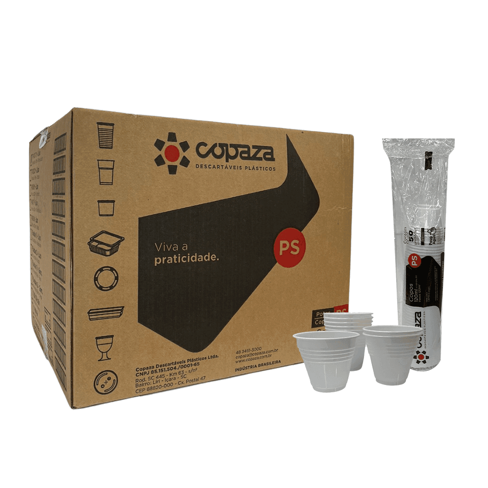 Copo Descartável 120ml Branco Chic Copaza 1.500 unidades. Categoria Descartáveis e Embalagens. Subcategoria Copos Descartáveis. Marca Copaza. Quantidade 1500. Casa Limpa em São Paulo, Rua Apinajés 1484, Sumaré.