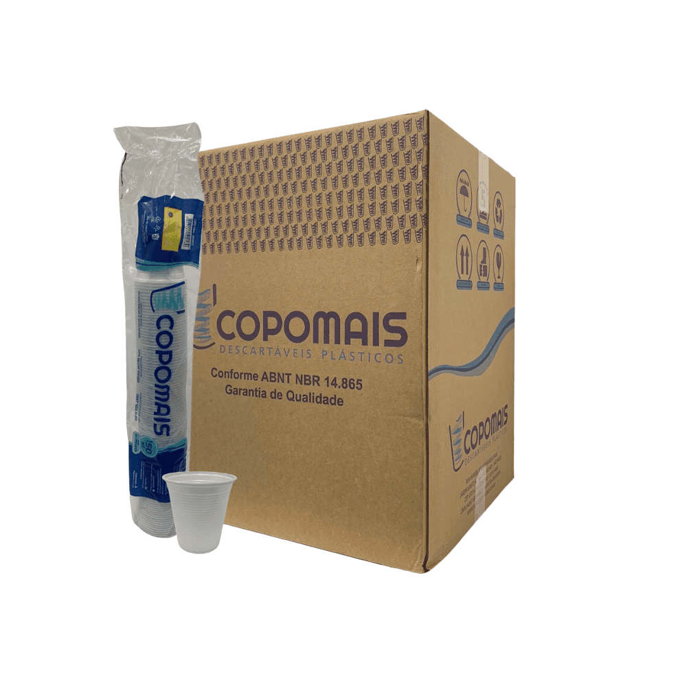 Copo Descartável 150ml Branco PS Copomais 2.500 unidades. Categoria Descartáveis e Embalagens. Subcategoria Copos Descartáveis. Marca Copomais. Quantidade 2500. Casa Limpa em São Paulo, Rua Apinajés 1484, Sumaré.