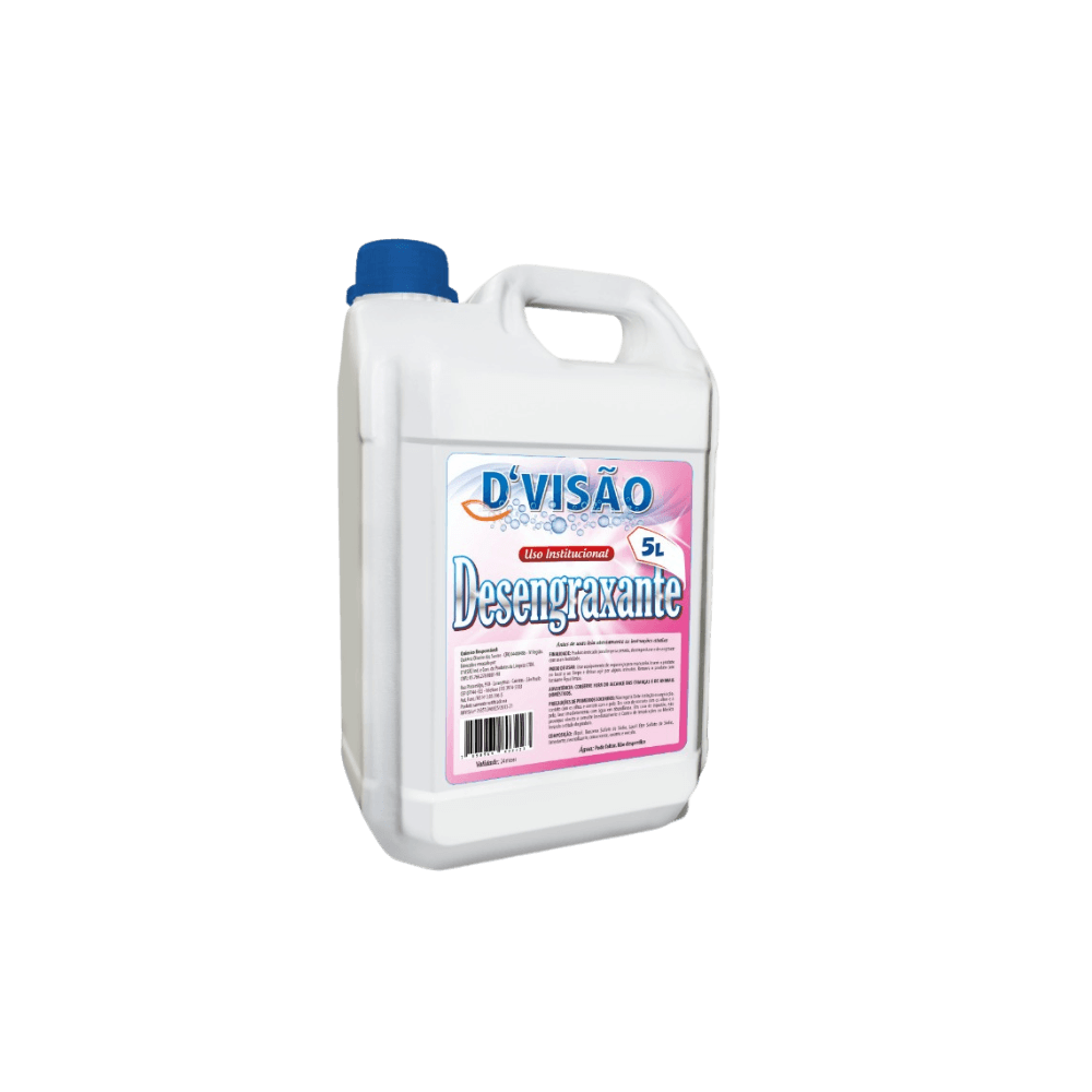 Desengraxante D'visão 5l. Categoria Produtos de Limpeza. Subcategoria Desengraxantes. Marca D visão. Quantidade 5L. Casa Limpa em São Paulo, Rua Apinajés 1484, Sumaré.