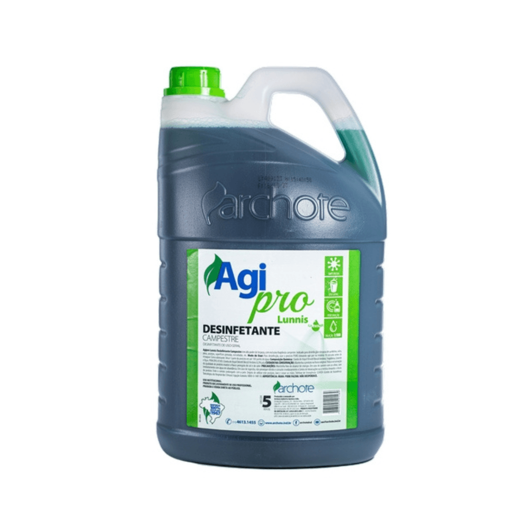 Desinfetante Concentrado Campestre Lunnis Agi Pro 5 Litros. Categoria Produtos de Limpeza. Subcategoria Desinfetantes. Marca Agipro Lunnis. Quantidade 5L. Casa Limpa em São Paulo, Rua Apinajés 1484, Sumaré.