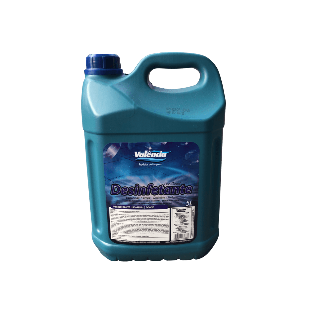 Desinfetante Doves Valência 5L. Categoria Produtos de Limpeza. Subcategoria Desinfetantes. Marca Valência. Quantidade 5L. Casa Limpa em São Paulo, Rua Apinajés 1484, Sumaré.