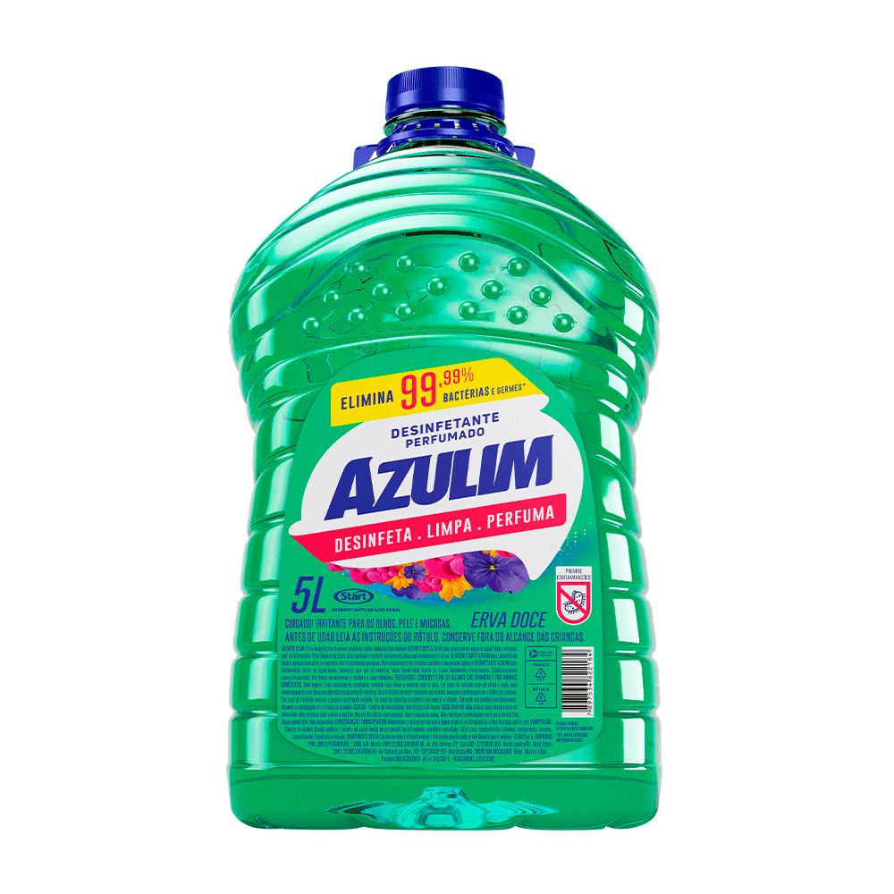 Desinfetante Erva Doce Azulim Start 5L. Categoria Produtos de Limpeza. Subcategoria Desinfetantes. Marca Azulim. Quantidade 5L. Casa Limpa em São Paulo, Rua Apinajés 1484, Sumaré.