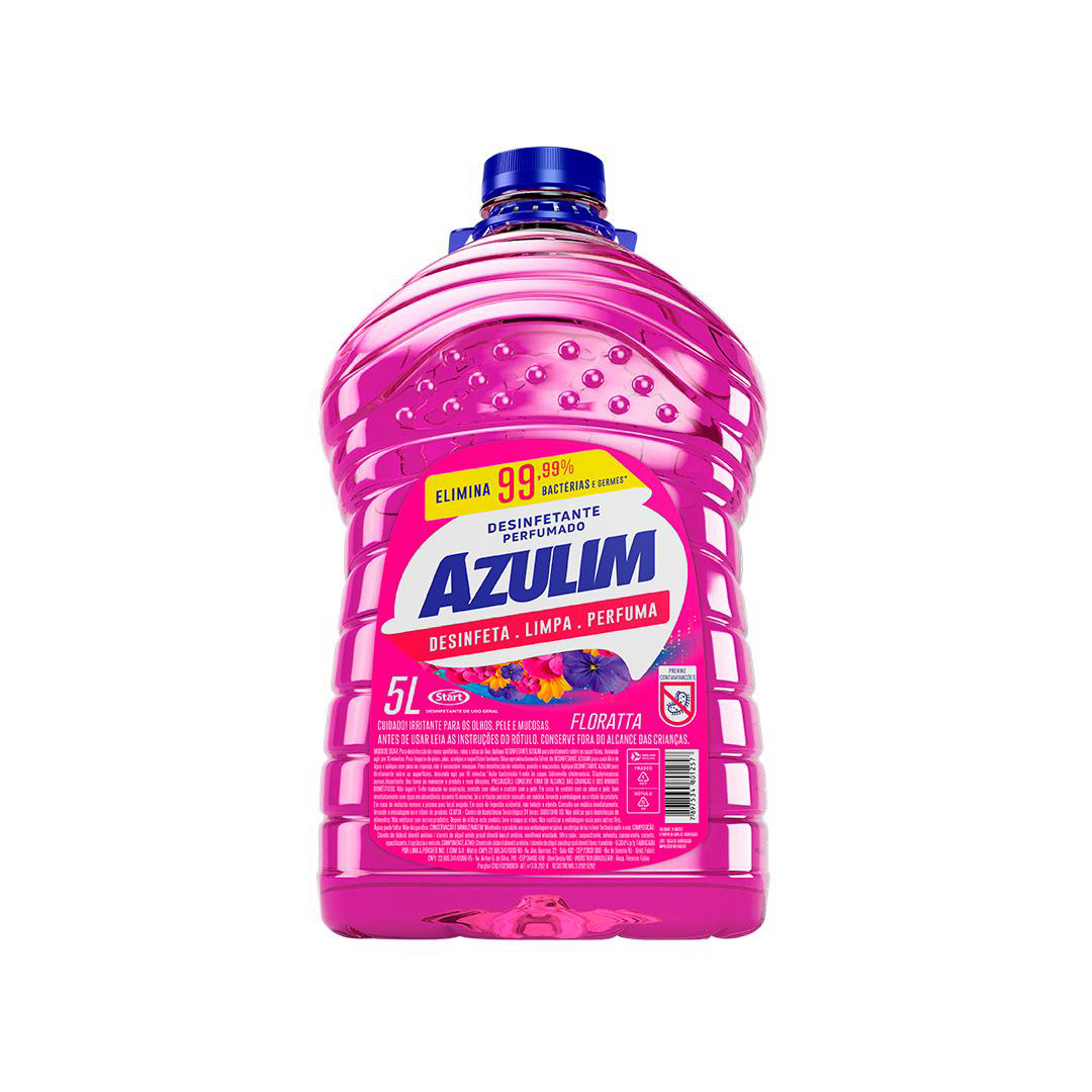 Desinfetante Floral Start Azulim 5L. Categoria Produtos de Limpeza. Subcategoria Desinfetantes. Marca Azulim. Quantidade 5L. Casa Limpa em São Paulo, Rua Apinajés 1484, Sumaré.