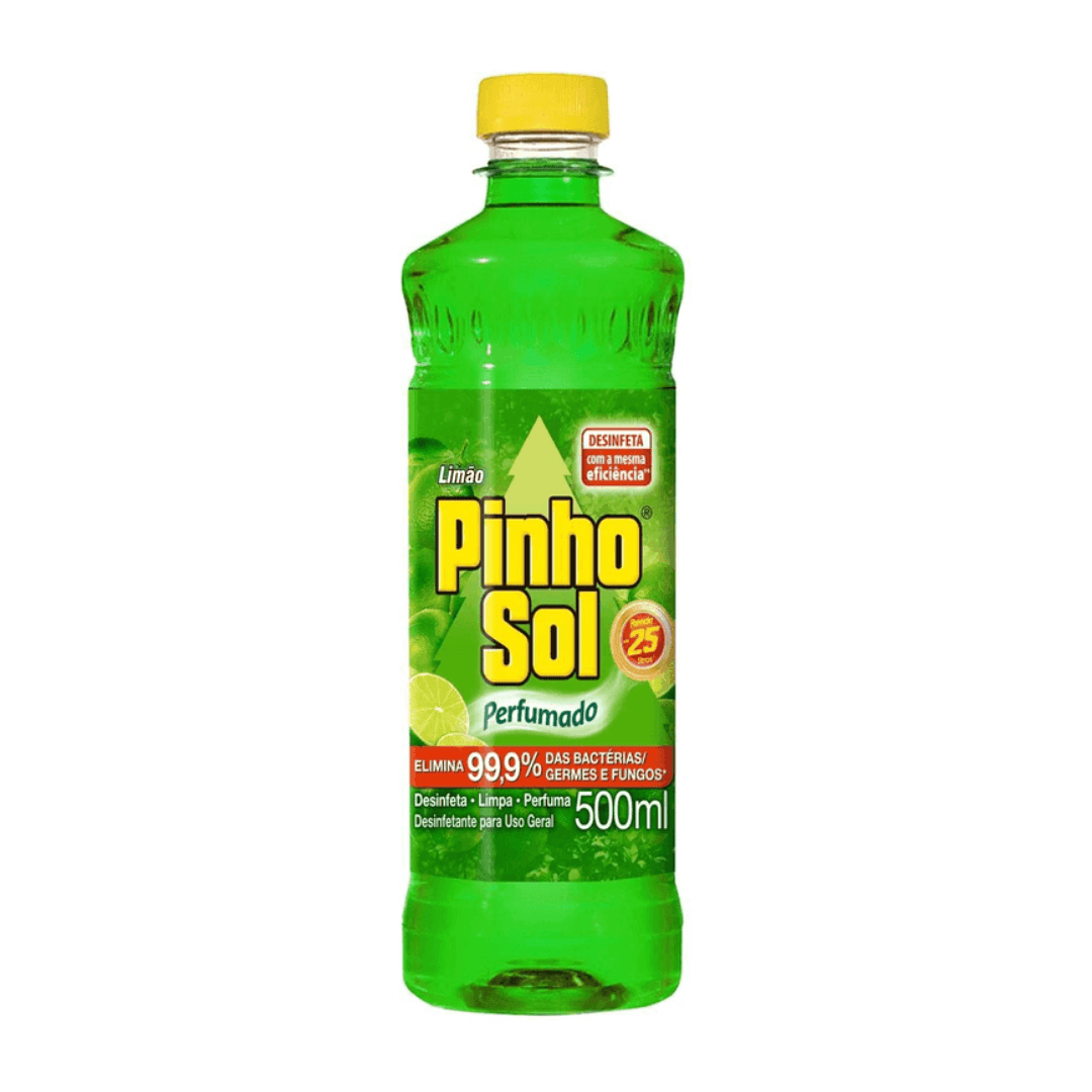 Desinfetante Limão Pinho Sol 500ml. Categoria Produtos de Limpeza. Subcategoria Desinfetantes. Marca Pinho Sol. Quantidade 500ml. Casa Limpa em São Paulo, Rua Apinajés 1484, Sumaré.