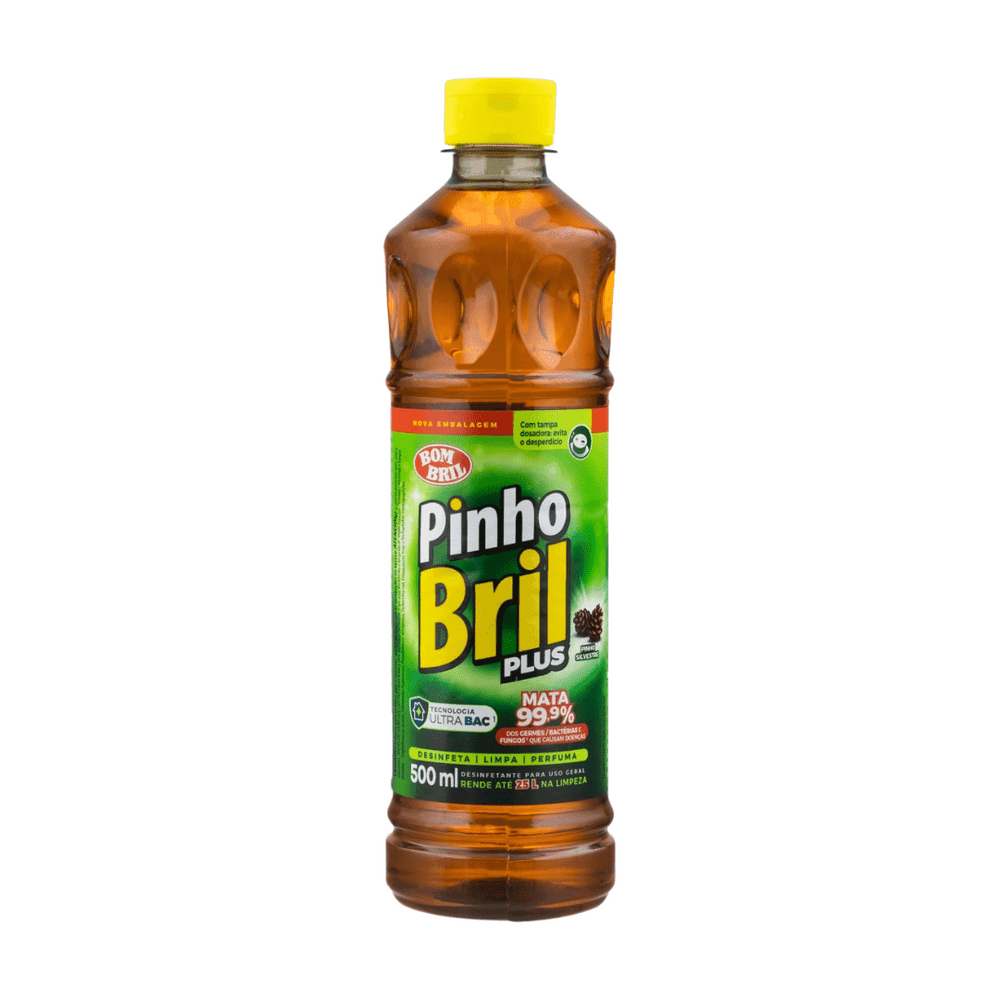 Desinfetante Pinho Bril Original 500ml. Categoria Produtos de Limpeza. Subcategoria Desinfetantes. Marca Pinho Bril. Quantidade 500ml. Casa Limpa em São Paulo, Rua Apinajés 1484, Sumaré.