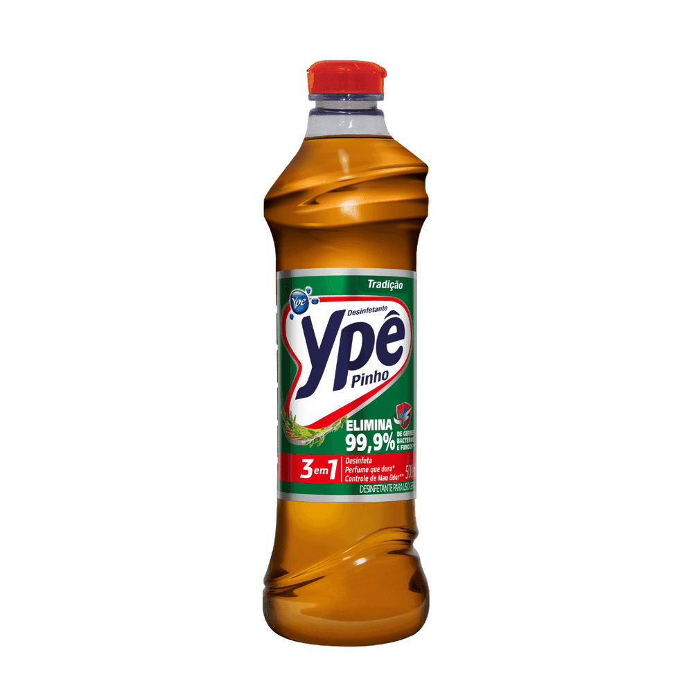 Desinfetante Pinho Ypê 500ml. Categoria Produtos de Limpeza. Subcategoria Desinfetantes. Marca Ypê. Quantidade 500ml. Casa Limpa em São Paulo, Rua Apinajés 1484, Sumaré.