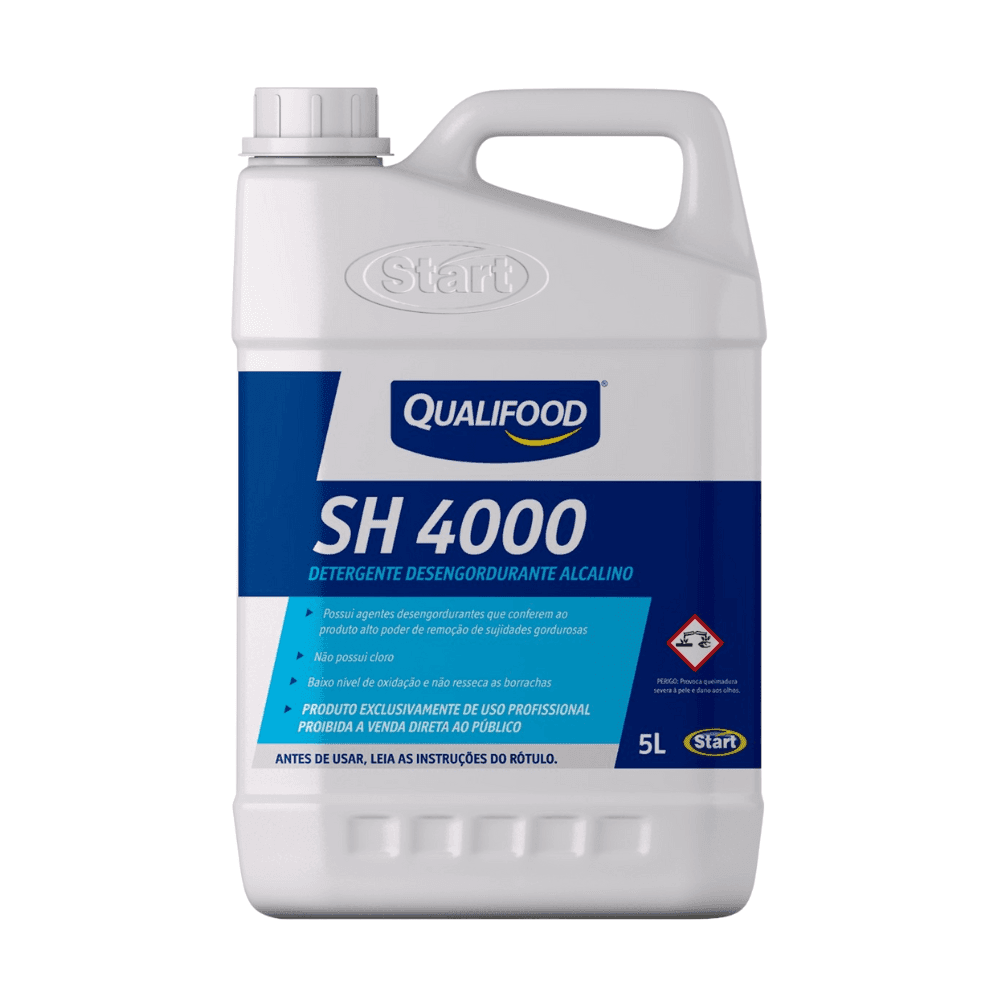 Detergente Concentrado SH 4.000 Qualifood Start 5L Ideal para Indústria Alimentícia. Categoria Produtos de Limpeza. Subcategoria Detergentes. Marca Azulim. Quantidade 5L. Casa Limpa em São Paulo, Rua Apinajés 1484, Sumaré.