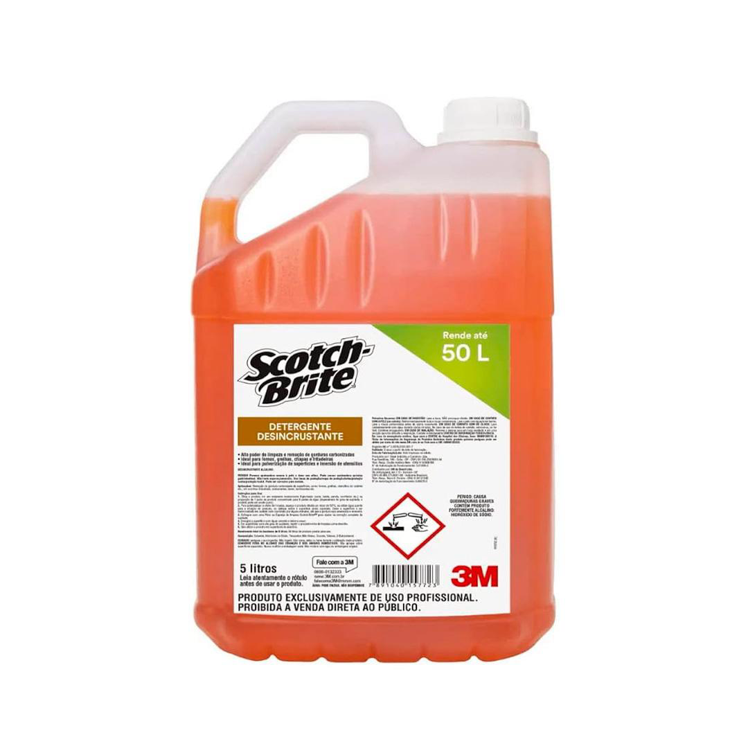 Detergente Desincrustante Concentrado Scotch-Brite 5 Litros. Categoria Produtos de Limpeza. Subcategoria Desincrustante. Marca Scotch Brite. Quantidade 5 Litros. Casa Limpa em São Paulo, Rua Apinajés 1484, Sumaré.