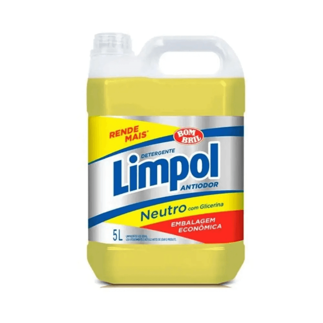 Detergente Neutro com Glicerina Limpol 5 litros. Categoria Produtos de Limpeza. Subcategoria Detergentes. Marca Limpol. Quantidade 5 Litros. Casa Limpa em São Paulo, Rua Apinajés 1484, Sumaré.