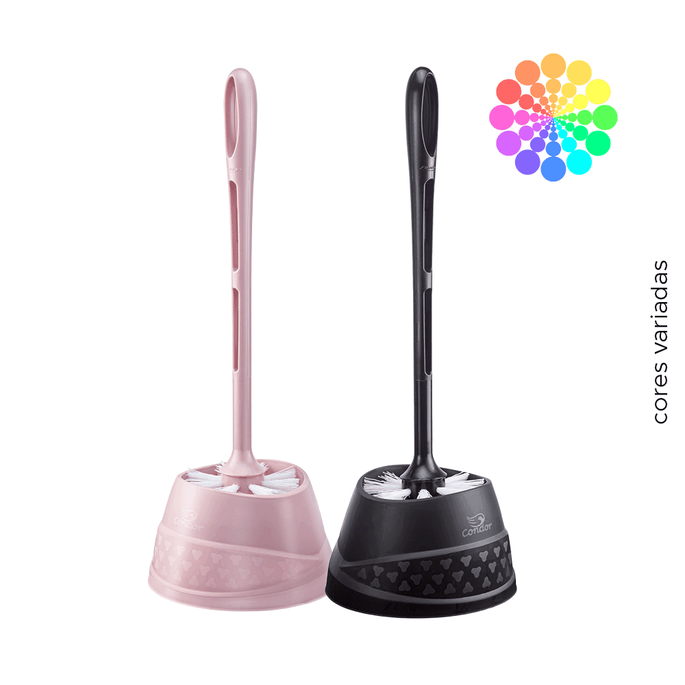 Escova Sanitária com Suporte Condor Cores Variadas Ref6106. Categoria Acessórios para Limpeza. Subcategoria Escovas. Marca Condor. Quantidade 1. Casa Limpa em São Paulo, Rua Apinajés 1484, Sumaré.
