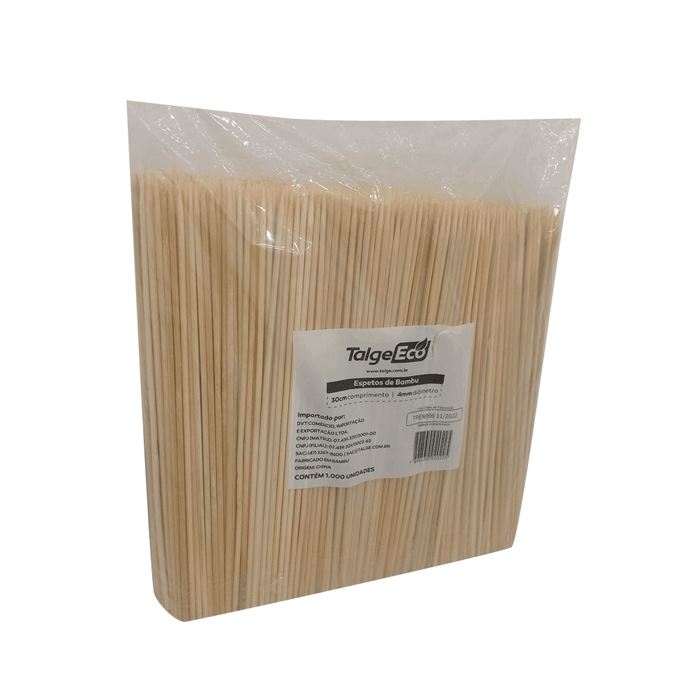 Espeto para Churrasco 30cm Talge 1.000 unidades. Categoria Descartáveis e Embalagens. Subcategoria Espetos e Palitos. Marca Talge. Quantidade 1000. Casa Limpa em São Paulo, Rua Apinajés 1484, Sumaré.