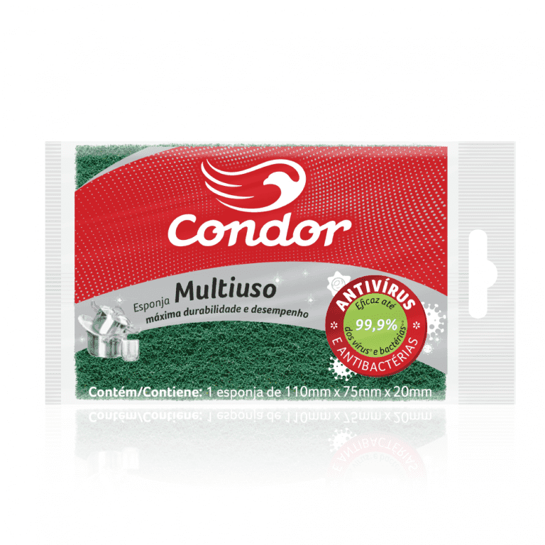 Esponja Multiuso Condor. Categoria Acessórios para Limpeza. Subcategoria Acessórios. Marca Condor. Quantidade 1. Casa Limpa em São Paulo, Rua Apinajés 1484, Sumaré.