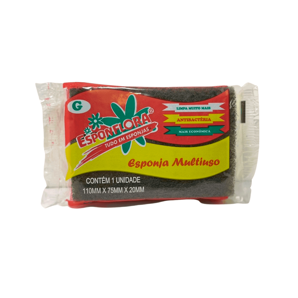 Esponja Multiuso Dupla Face Esponflora G. Categoria Acessórios para Limpeza. Subcategoria Esponjas. Marca Esponflora. Quantidade 1. Casa Limpa em São Paulo, Rua Apinajés 1484, Sumaré.