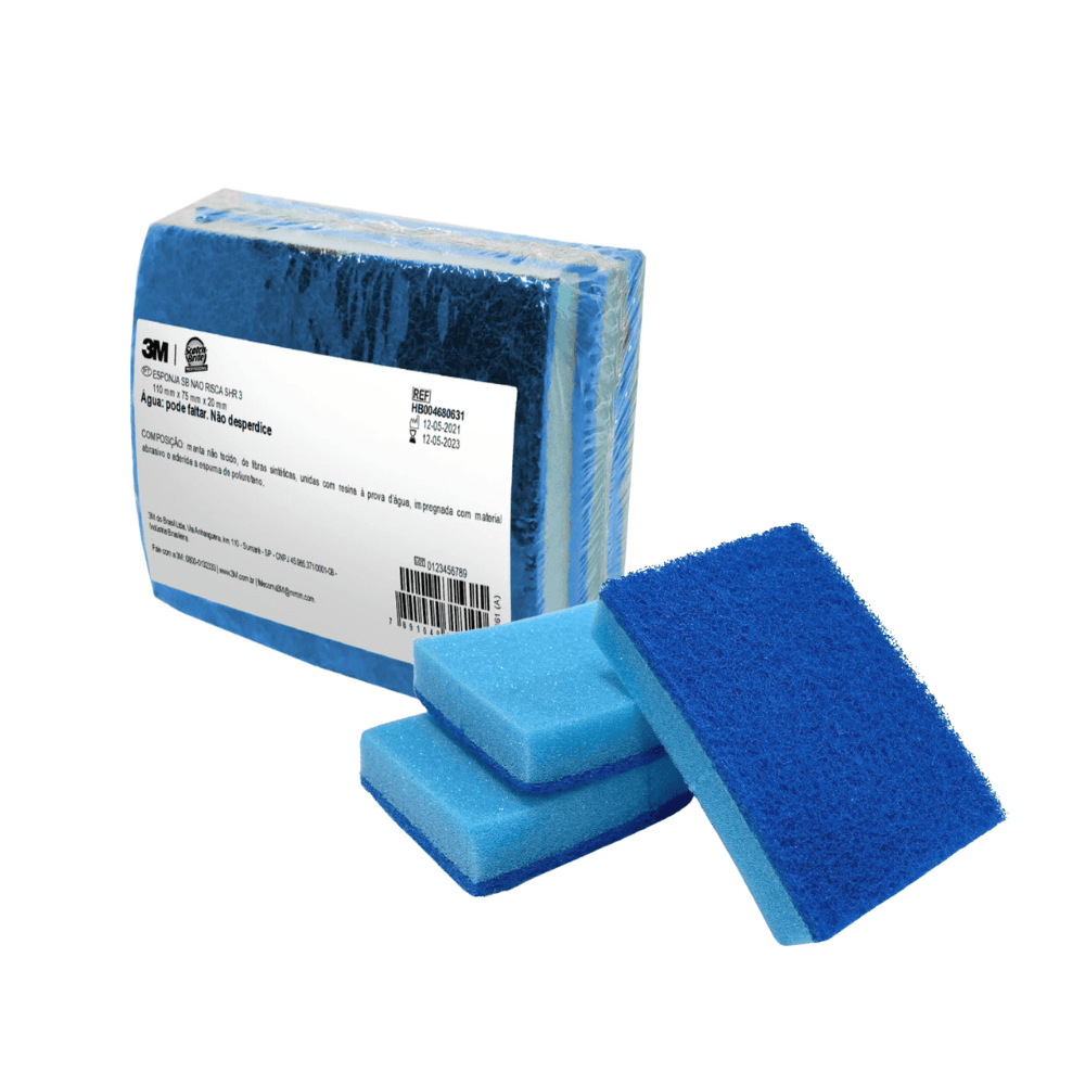 Esponja Não Risca Azul Scotch Brite 3 unidades. Categoria Acessórios para Limpeza. Subcategoria Esponjas. Marca Scotch Brite. Quantidade 3. Casa Limpa em São Paulo, Rua Apinajés 1484, Sumaré.