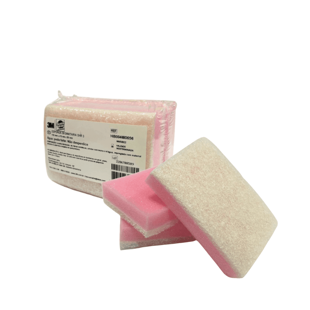 Esponja Sanitária Rosa 3M Scotch Brite 3 unidades. Categoria Acessórios para Limpeza. Subcategoria Esponjas. Marca Scotch Brite. Quantidade 3. Casa Limpa em São Paulo, Rua Apinajés 1484, Sumaré.