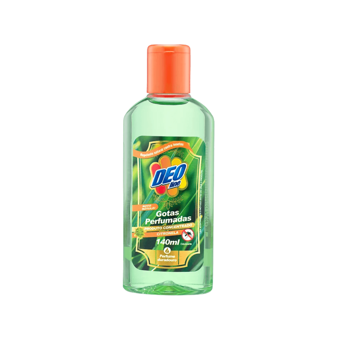 Essência Perfumada Citronela Deoline 140ml. Categoria Produtos de Limpeza. Subcategoria Limpador Perfumado. Marca Deoline. Quantidade 140ml. Casa Limpa em São Paulo, Rua Apinajés 1484, Sumaré.