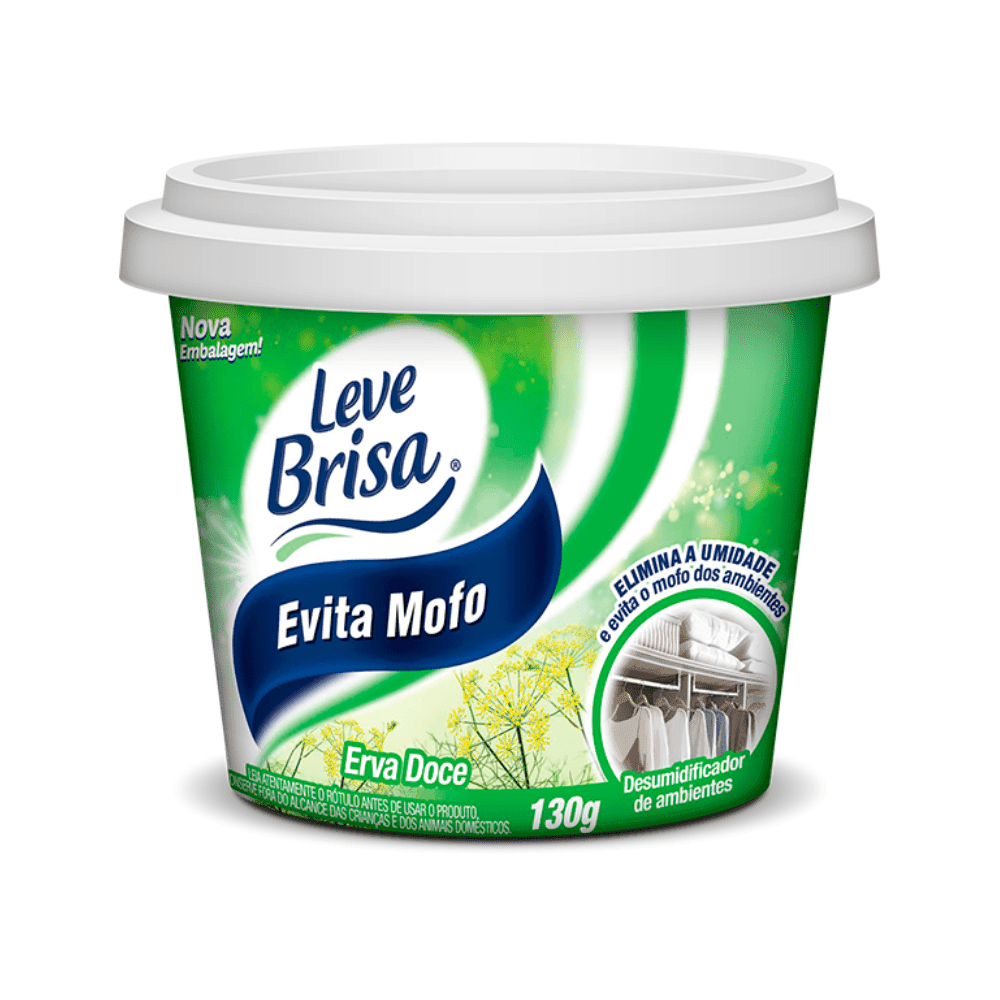 Evita Mofo Erva Doce Leve Brisa 130g. Categoria Produtos de Limpeza. Subcategoria Evita Mofo. Marca Leve Brisa. Quantidade 130g. Casa Limpa em São Paulo, Rua Apinajés 1484, Sumaré.