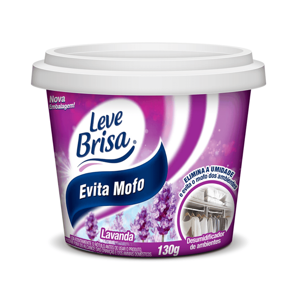 Evita Mofo Lavanda Leve Brisa 130g. Categoria Produtos de Limpeza. Subcategoria Evita Mofo. Marca Leve Brisa. Quantidade 130g. Casa Limpa em São Paulo, Rua Apinajés 1484, Sumaré.