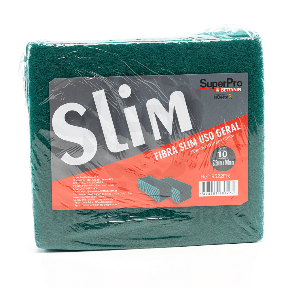 Fibra Slim Limpeza Pesada SuperPro Bettanin - 10 Unidades. Categoria Acessórios para Limpeza. Subcategoria Fibras para limpeza. Marca Super Pro. Quantidade 10 Unidades. Casa Limpa em São Paulo, Rua Apinajés 1484, Sumaré.