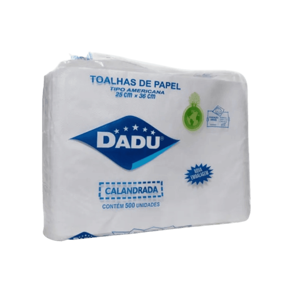 Fundo de Bandeja Mono Liso Dadu 500 folhas. Categoria Papéis. Subcategoria Papel Toalha para Cozinha. Marca Dadupack. Quantidade 500 unidades. Casa Limpa em São Paulo, Rua Apinajés 1484, Sumaré.