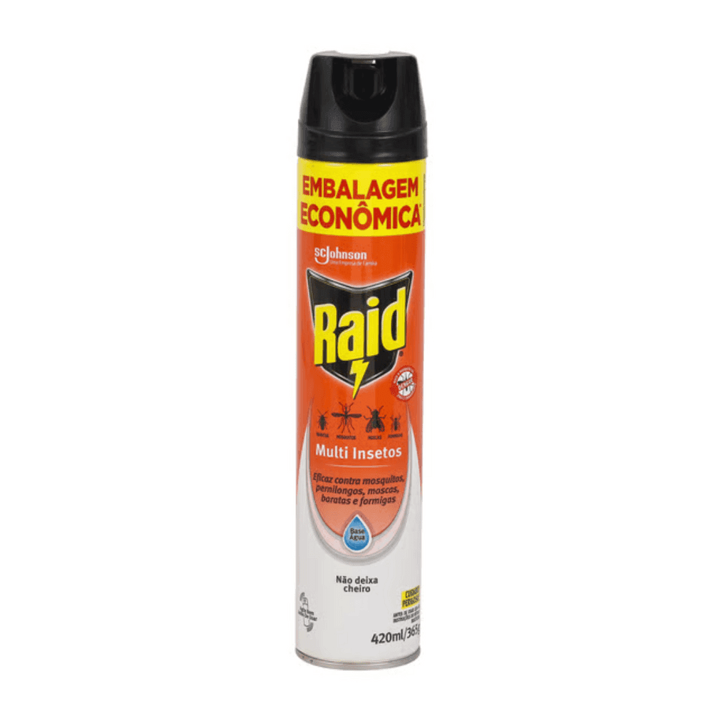 Inseticida Raid Multi Insetos Protector 420ml. Categoria Produtos de Limpeza. Subcategoria Inseticidas. Marca Raid. Quantidade 420ml. Casa Limpa em São Paulo, Rua Apinajés 1484, Sumaré.