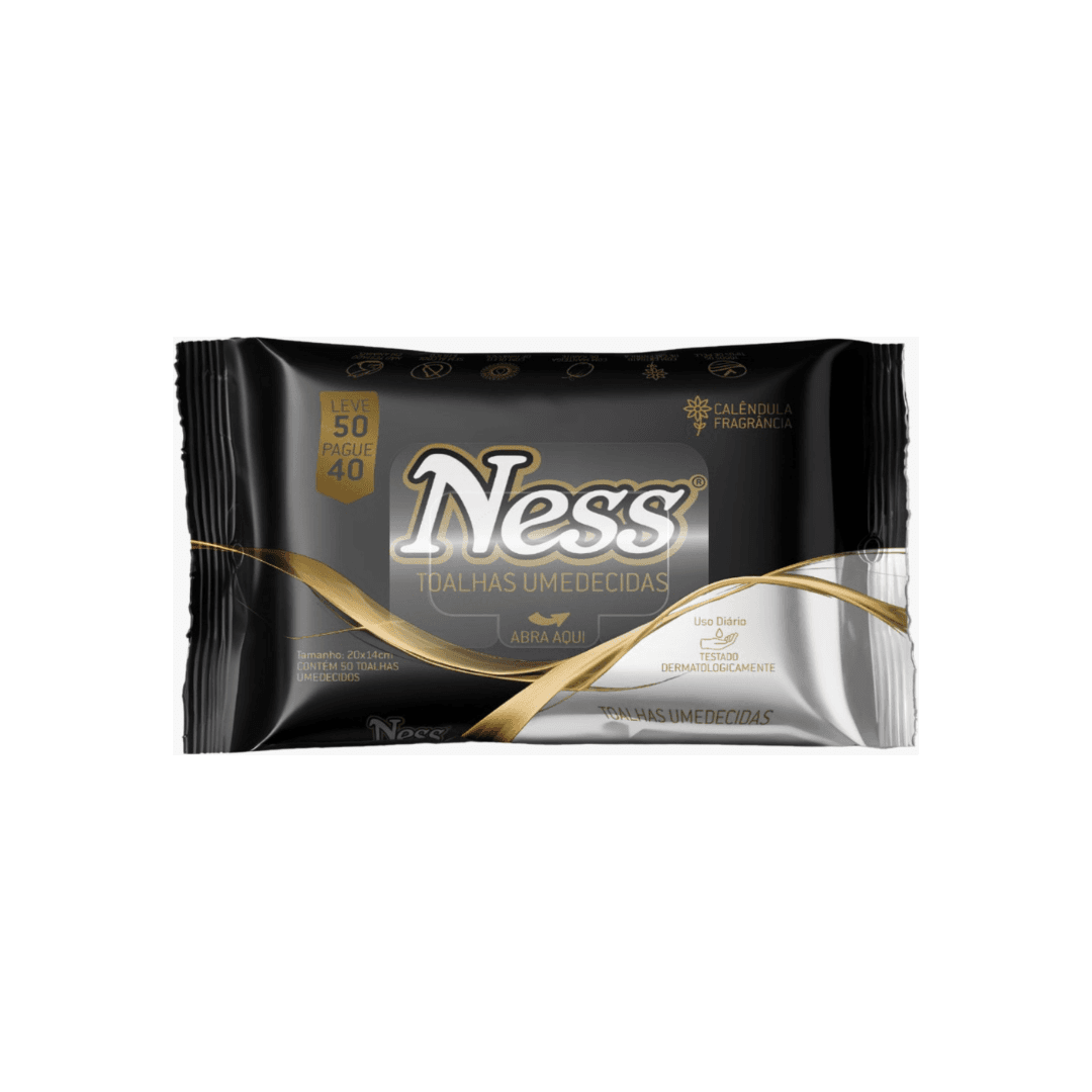 Lenço Umedecido Folha Simples 20x14cm Ness. Categoria Higiene e Cuidados. Subcategoria Lenços. Marca Ness. Quantidade 50 Unidades. Casa Limpa em São Paulo, Rua Apinajés 1484, Sumaré.